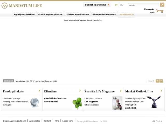 Mandatum Life Insurance Baltic SE Latvijas filiāle, 